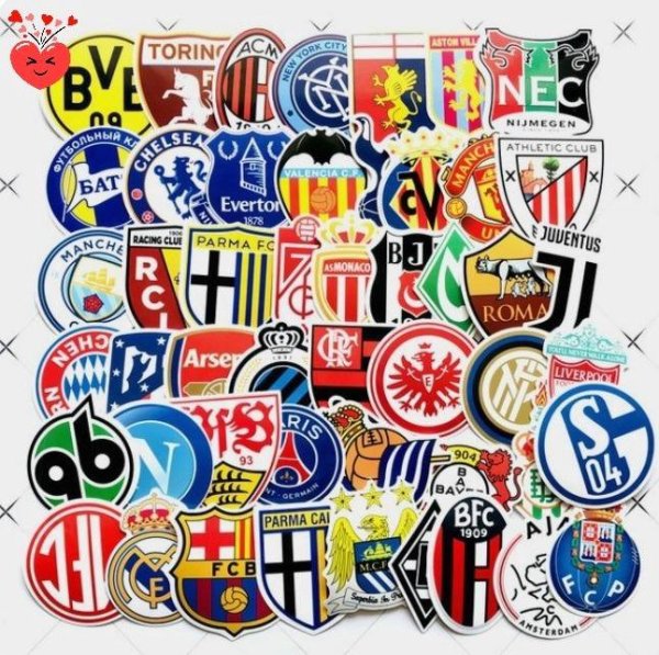 Наклейки с логотипом футбольных команд
