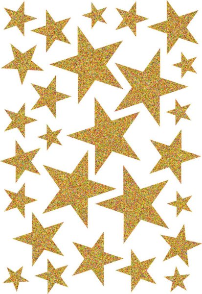 Наклейки черные звездочки