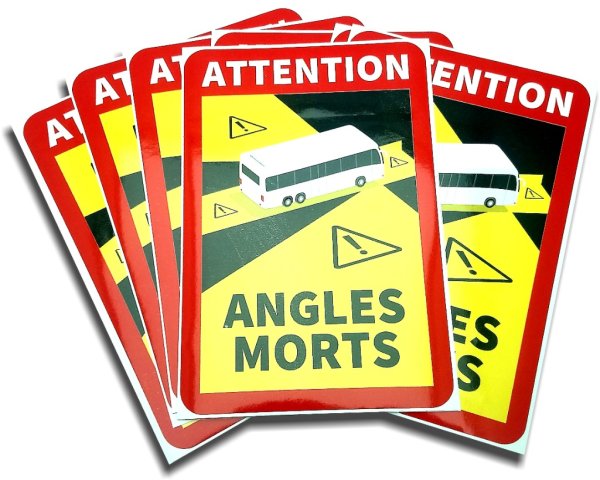 Наклейка на дверь грузовика мертвая зона