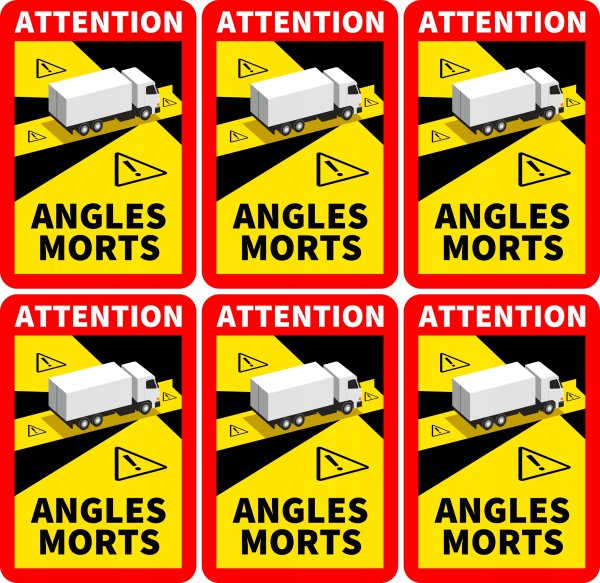 Наклейка слепая зона на грузовик