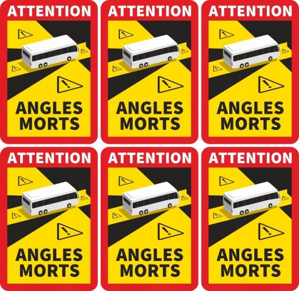 Наклейка слепых зон грузовика