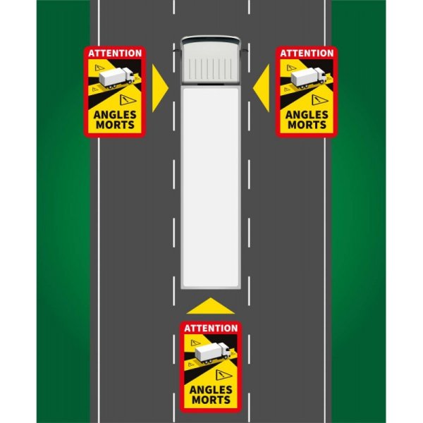 Наклейка на фуру слепая зона