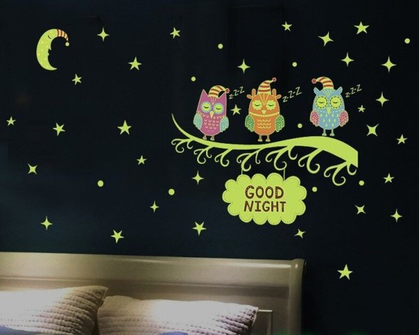 Наклейки на стену светящиеся в темноте