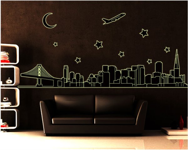 Наклейка интерьерная "город"