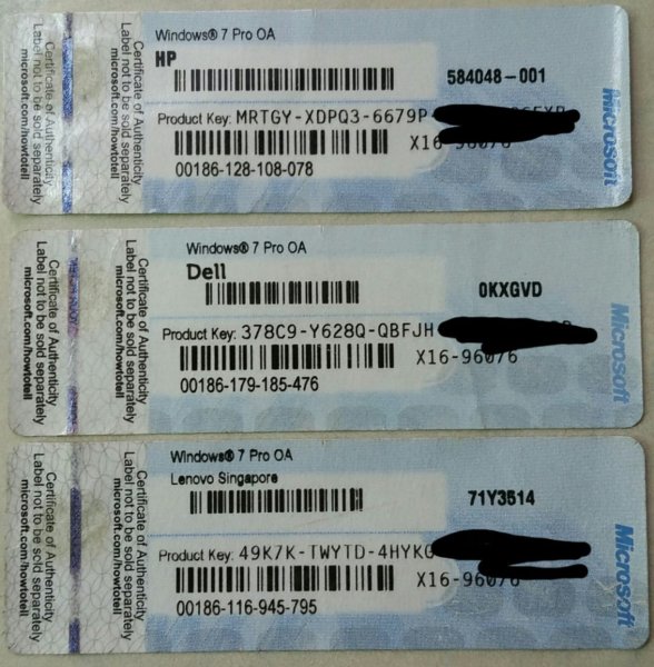 Dell Windows 7 Pro Key