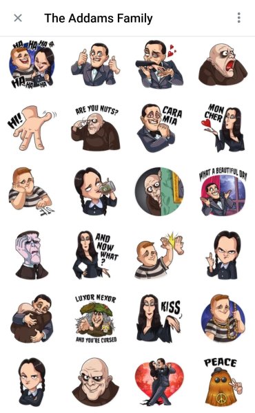 Наборы наклеек семейка Аддамс