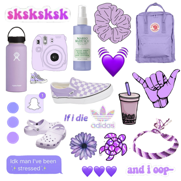 Наклейки в фиолетовых тонах