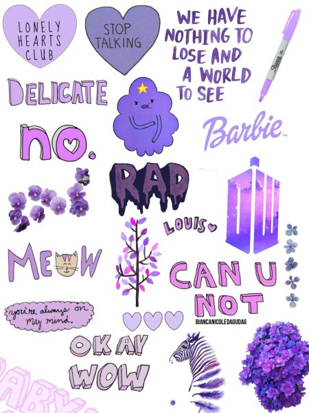 Фиолетовые наклейки