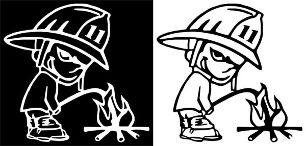 Пожарная каска с топорами