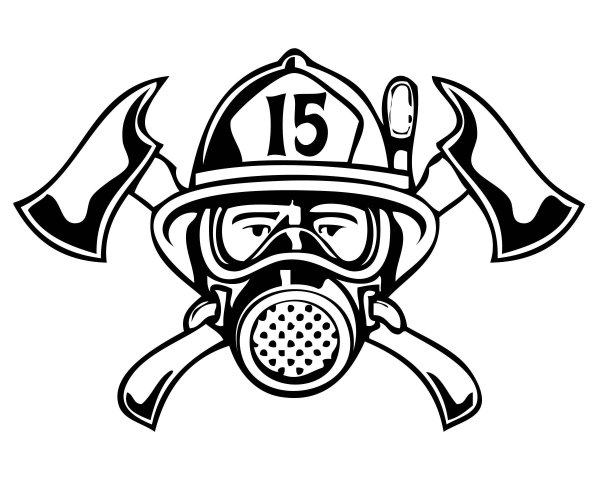 Силуэт пожарного