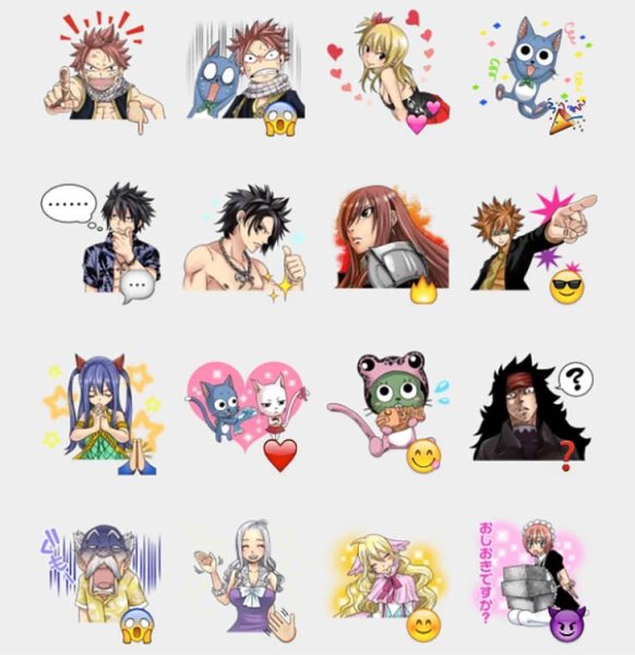 Стикеры аниме хвост феи