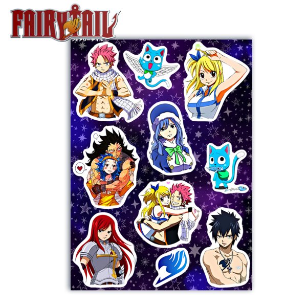 Наклейки аниме хвост феи