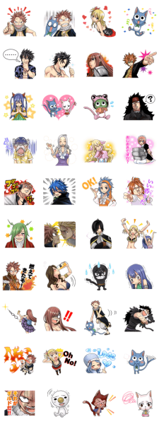 Наклейки аниме хвост феи