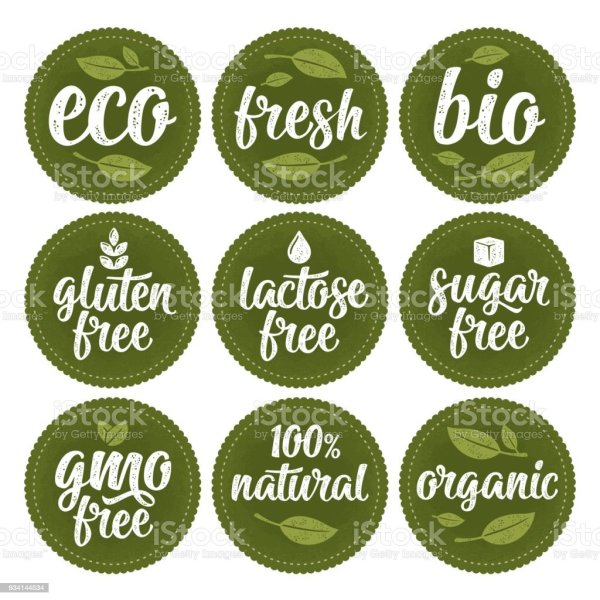 Наклейки 100 процентов натуральное