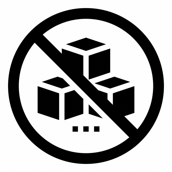 Значок без сахара вектор