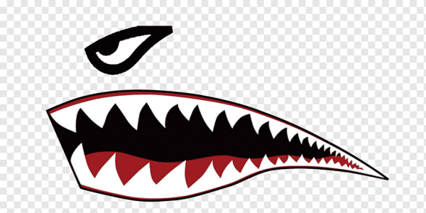 Наклейка зубы акулы