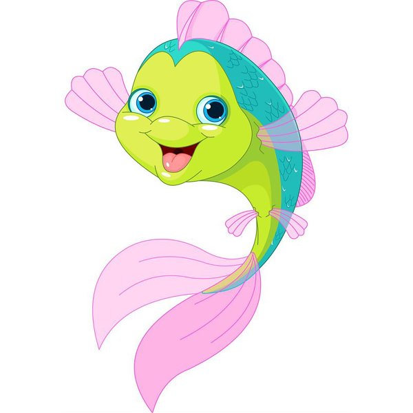 Рыба мультяшная милая