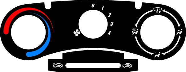 Накладка для блока отопителя Лада Гранта