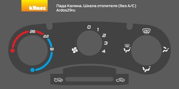 Шкалы на отопитель Приора