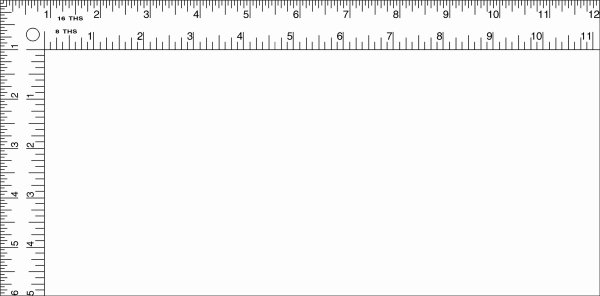 Шкала линейки без цифр