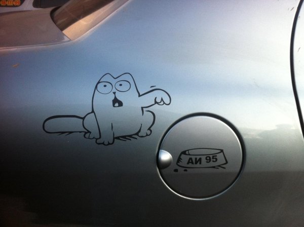 Надпись бензин