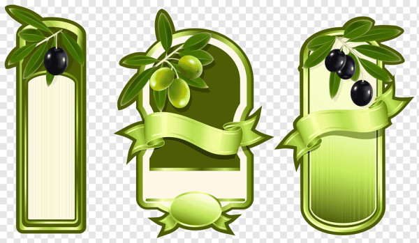 Наклейка на бутылку оливкового масла