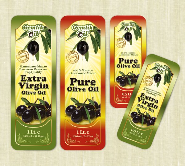 Оливковое масло этикетка