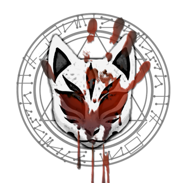 Маска Кицунэ стикер