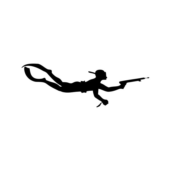 Наклейка подводного охотника