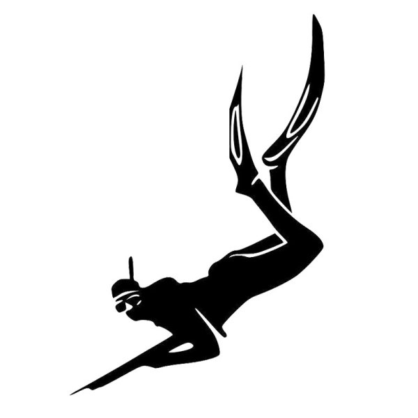 Наклейки на авто подводный охотник