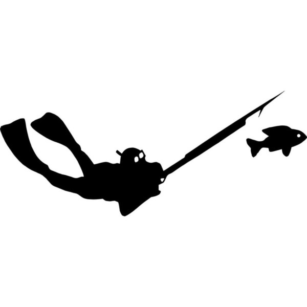 Подводная охота наклейка