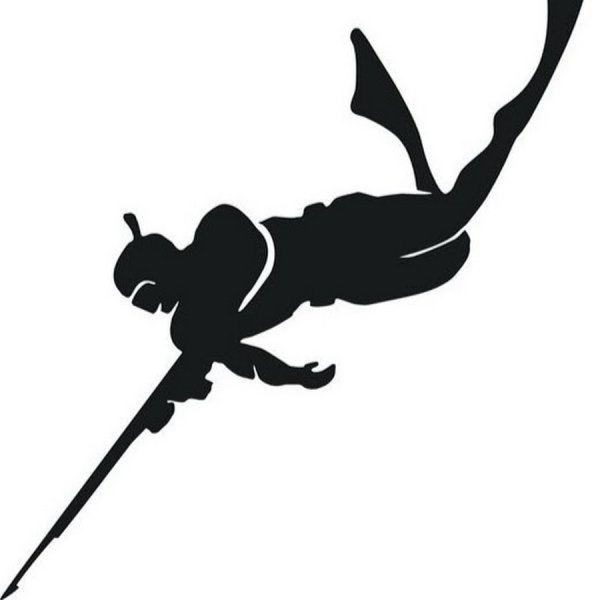 Подводный охотник силуэт