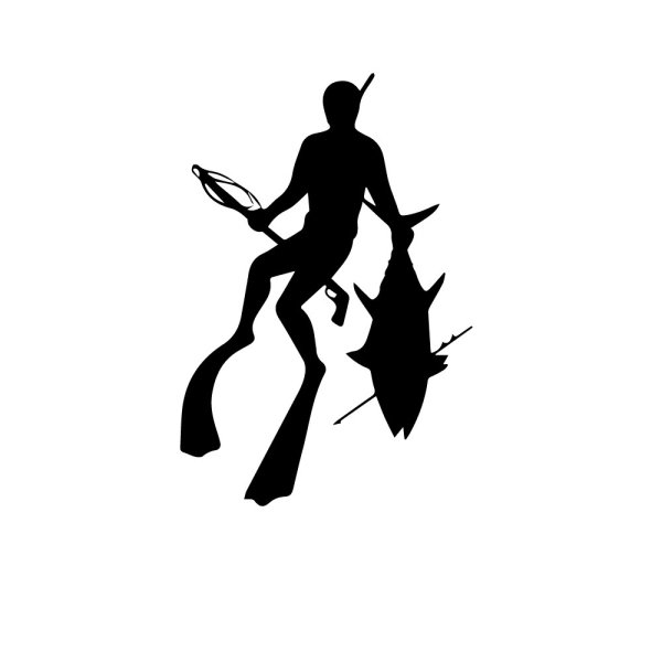 Трафарет подводного охотника