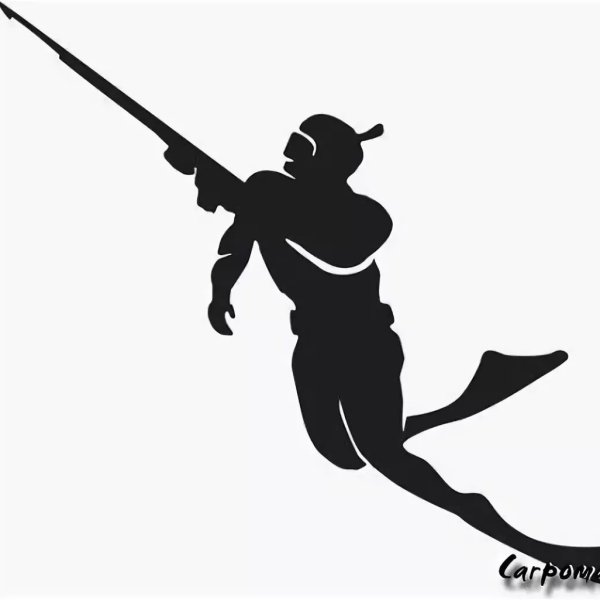 Наклейка подводного охотника