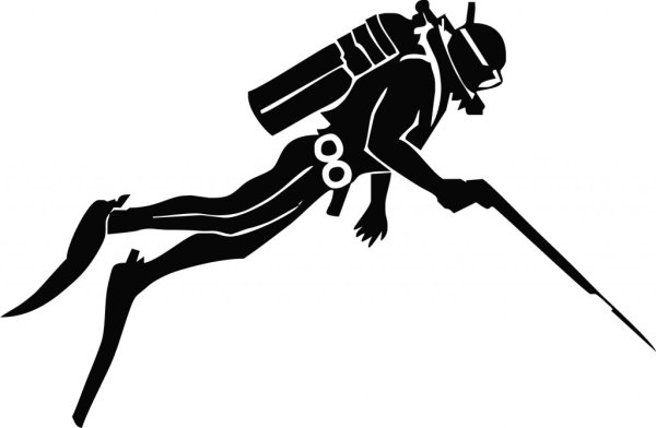 Эмблема подводного охотника