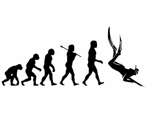 Логотип подводного охотника