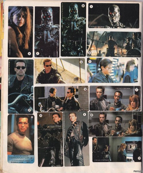 Вкладыши Терминатор вся коллекция