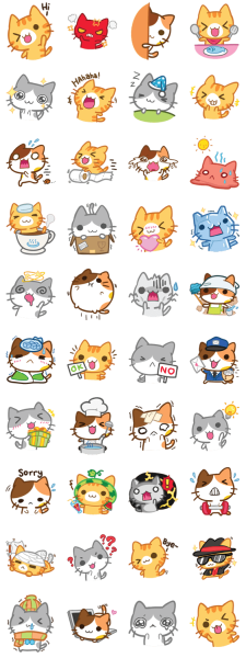 Наклейки котики