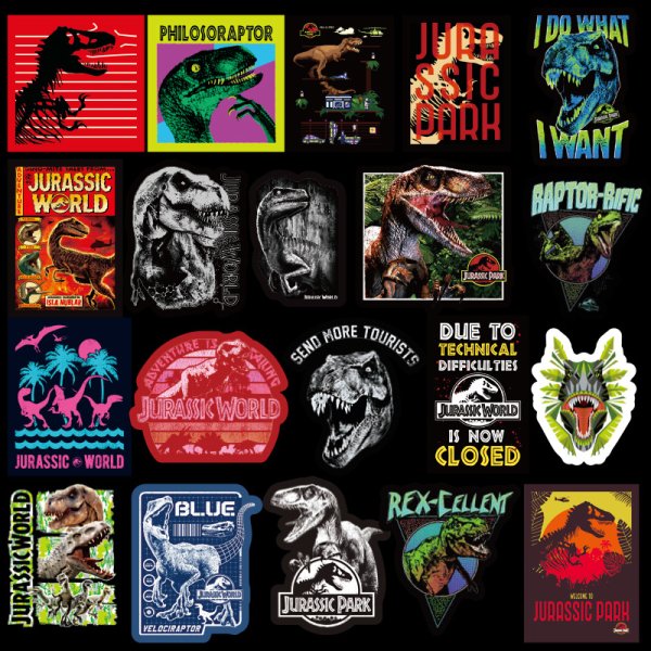 Наклейки парка Юрского периода