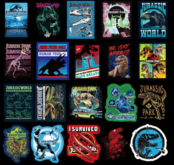 Динозавры (+75 пухлых наклеек)