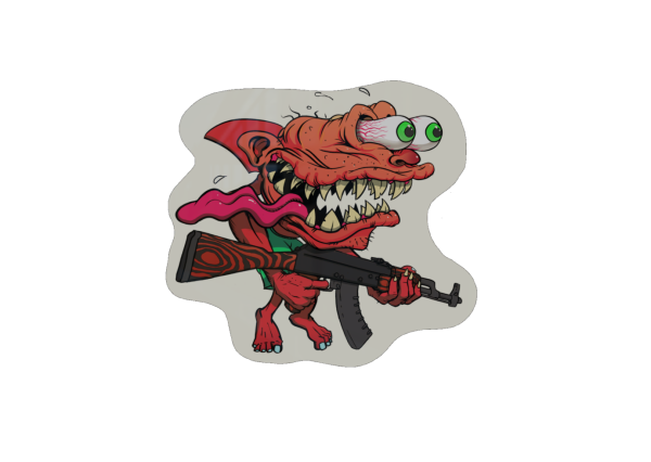 Красные наклейки КС