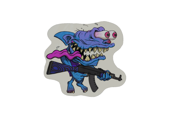 Синие наклейки КС го