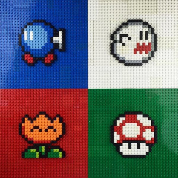 Цветок из Марио из лего