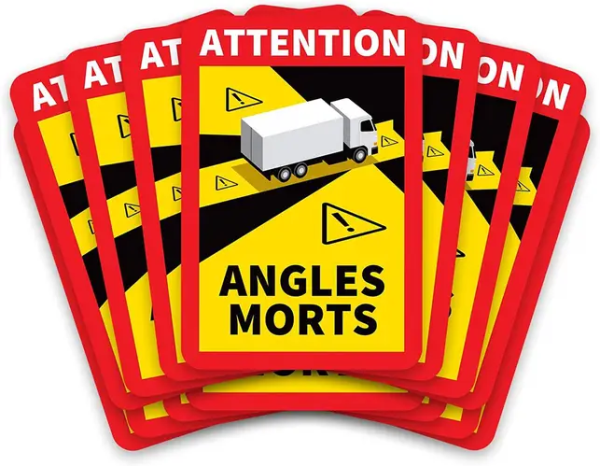 Наклейка слепых зон грузовика