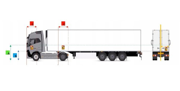 Наклейка слепая зона на грузовик