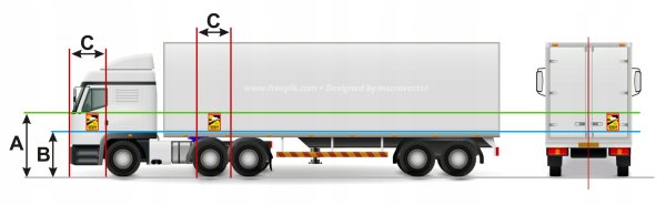 Грузовая машина с надписью двери