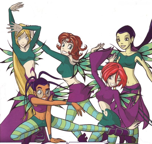 Чародейки на прозрачном фоне