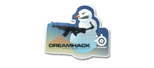 Наклейка снеговика КС го