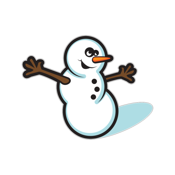 Снеговик на сноуборде