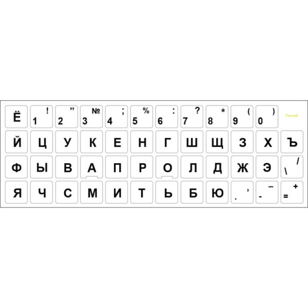 Наклейки на клавиатуру русские буквы